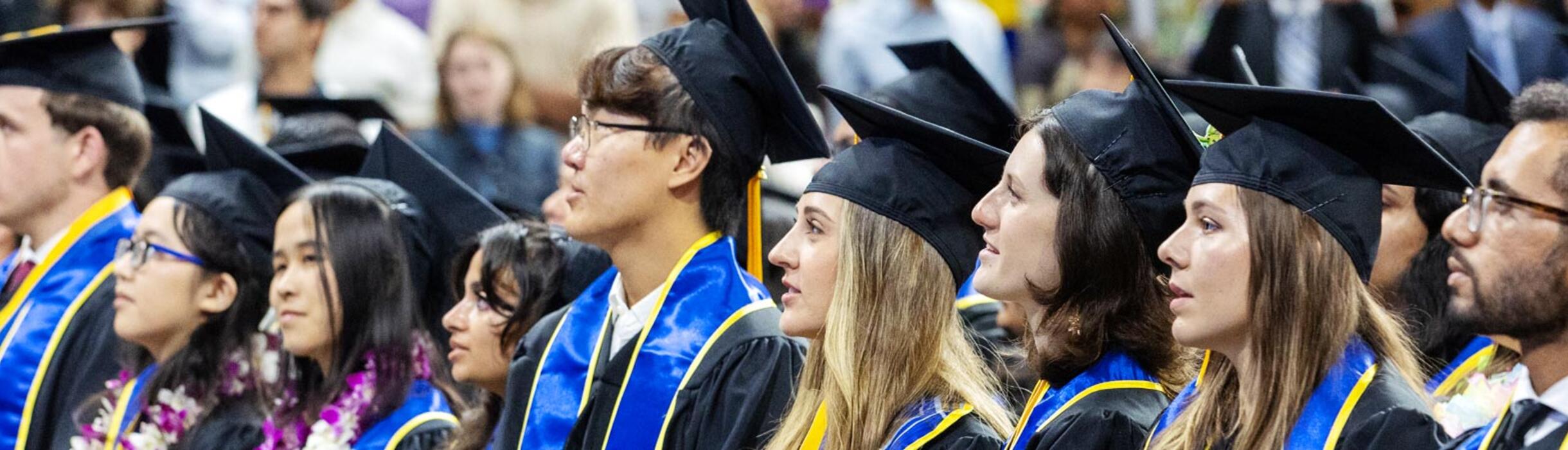 UCR Students look on during Commencement.